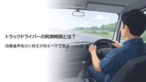 トラックドライバーの拘束時間とは？改善基準告示と荷主が知るべき注意点